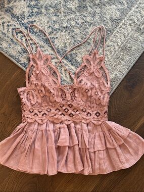 Free People - Adella Top in Blush
